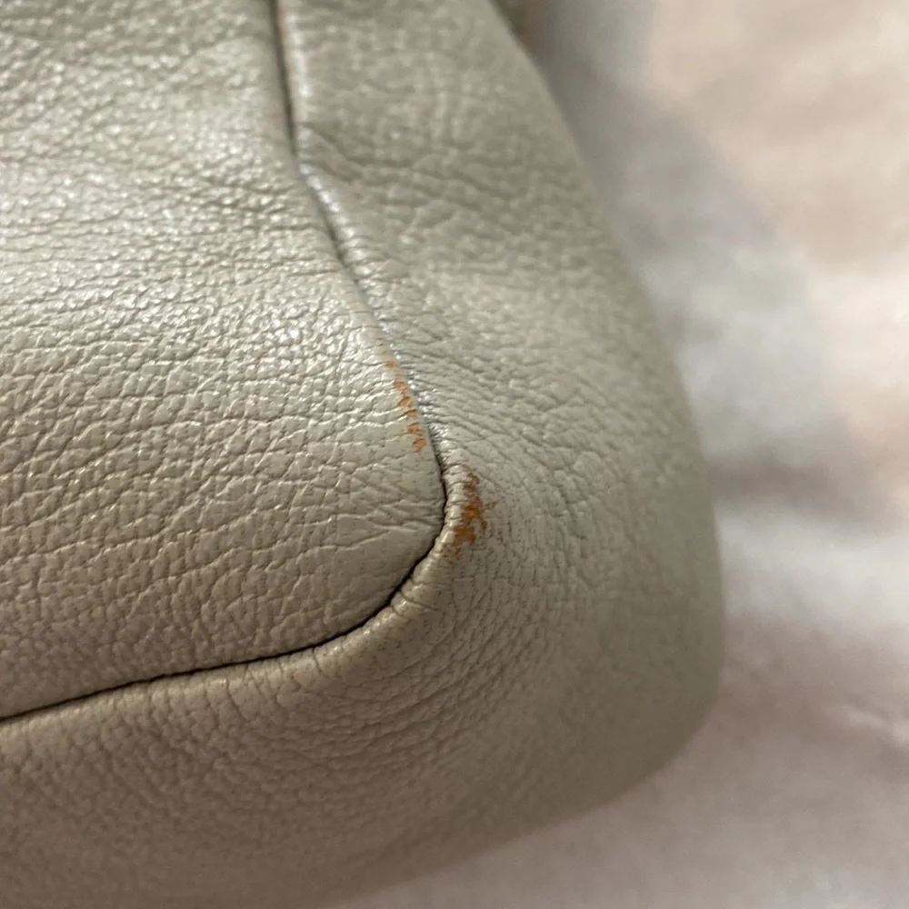 Balenciaga Gray Satchel with Gold Accents